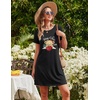 image:imageEkouaer 2 Pack Nightgowns for Women Sleepshirt Short Sleeve Night Shirts Soft Sleep Dress Classic NightDress SXXLBlack Teddy Bear