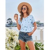 image:imageEkouaer 2 Pack Nightgowns for Women Sleepshirt Short Sleeve Night Shirts Soft Sleep Dress Classic NightDress SXXLCupblue Star