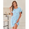 image:imageEkouaer 2 Pack Nightgowns for Women Sleepshirt Short Sleeve Night Shirts Soft Sleep Dress Classic NightDress SXXLFlyingheart