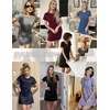 image:imageEkouaer 2 Pack Nightgowns for Women Sleepshirt Short Sleeve Night Shirts Soft Sleep Dress Classic NightDress SXXLOrange Redblue Green