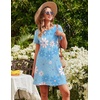 image:imageEkouaer 2 Pack Nightgowns for Women Sleepshirt Short Sleeve Night Shirts Soft Sleep Dress Classic NightDress SXXLStarflower