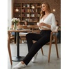 image:imageEkouaer Pajama Pants Women 2026 Soft Casual Lounge Pajama Bottoms Comfy Stretch Sleep Pants Wide Leg Pj Bottoms with PocketsBlack