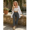 image:imageEkouaer Pajama Pants Women 2026 Soft Casual Lounge Pajama Bottoms Comfy Stretch Sleep Pants Wide Leg Pj Bottoms with PocketsDark Grey