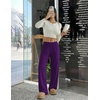 image:imageEkouaer Pajama Pants Women 2026 Soft Casual Lounge Pajama Bottoms Comfy Stretch Sleep Pants Wide Leg Pj Bottoms with PocketsDark Purple