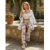 image:imageEkouaer Pajama Pants Women 2026 Soft Casual Lounge Pajama Bottoms Comfy Stretch Sleep Pants Wide Leg Pj Bottoms with PocketsHeart Teddy