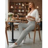 image:imageEkouaer Pajama Pants Women 2026 Soft Casual Lounge Pajama Bottoms Comfy Stretch Sleep Pants Wide Leg Pj Bottoms with PocketsLight Grey