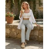 image:imageEkouaer Pajama Pants Women 2026 Soft Casual Lounge Pajama Bottoms Comfy Stretch Sleep Pants Wide Leg Pj Bottoms with PocketsLight Grey
