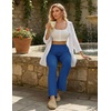 image:imageEkouaer Pajama Pants Women 2026 Soft Casual Lounge Pajama Bottoms Comfy Stretch Sleep Pants Wide Leg Pj Bottoms with PocketsNavy