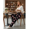 image:imageEkouaer Pajama Pants Women 2026 Soft Casual Lounge Pajama Bottoms Comfy Stretch Sleep Pants Wide Leg Pj Bottoms with PocketsPink Heart