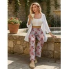 image:imageEkouaer Pajama Pants Women 2026 Soft Casual Lounge Pajama Bottoms Comfy Stretch Sleep Pants Wide Leg Pj Bottoms with PocketsRed Cherry