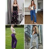 image:imageEkouaer Pajama Pants Women 2026 Soft Casual Lounge Pajama Bottoms Comfy Stretch Sleep Pants Wide Leg Pj Bottoms with PocketsWine Red