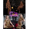image:imageEkouaer Pajamas for Women Set 2 Piece Lounge Set Short Sleeve Pjs Joggers Long Pants Sleepwear with PocketsBlack Halloween