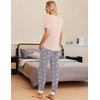 image:imageEkouaer Pajamas for Women Set 2 Piece Lounge Set Short Sleeve Pjs Joggers Long Pants Sleepwear with PocketsChampagnegery Star
