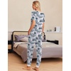 image:imageEkouaer Pajamas for Women Set 2 Piece Lounge Set Short Sleeve Pjs Joggers Long Pants Sleepwear with PocketsGery Cat