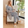 image:imageEkouaer Pajamas for Women Set 2 Piece Lounge Set Short Sleeve Pjs Joggers Long Pants Sleepwear with PocketsGery Coffee