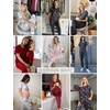 image:imageEkouaer Pajamas for Women Set 2 Piece Lounge Set Short Sleeve Pjs Joggers Long Pants Sleepwear with PocketsGery Coffee