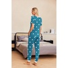 image:imageEkouaer Pajamas for Women Set 2 Piece Lounge Set Short Sleeve Pjs Joggers Long Pants Sleepwear with PocketsGreen Heart
