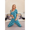 image:imageEkouaer Pajamas for Women Set 2 Piece Lounge Set Short Sleeve Pjs Joggers Long Pants Sleepwear with PocketsGreen Heart