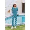 image:imageEkouaer Pajamas for Women Set 2 Piece Lounge Set Short Sleeve Pjs Joggers Long Pants Sleepwear with PocketsGreen Heart