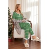 image:imageEkouaer Pajamas for Women Set 2 Piece Lounge Set Short Sleeve Pjs Joggers Long Pants Sleepwear with PocketsGreenteddy Christmas