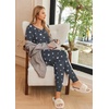 image:imageEkouaer Pajamas for Women Set 2 Piece Lounge Set Short Sleeve Pjs Joggers Long Pants Sleepwear with PocketsGrey Stars