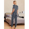 image:imageEkouaer Pajamas for Women Set 2 Piece Lounge Set Short Sleeve Pjs Joggers Long Pants Sleepwear with PocketsGrey Stars