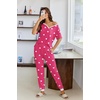 image:imageEkouaer Pajamas for Women Set 2 Piece Lounge Set Short Sleeve Pjs Joggers Long Pants Sleepwear with PocketsPink Heart