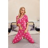image:imageEkouaer Pajamas for Women Set 2 Piece Lounge Set Short Sleeve Pjs Joggers Long Pants Sleepwear with PocketsPink Heart