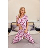 image:imageEkouaer Pajamas for Women Set 2 Piece Lounge Set Short Sleeve Pjs Joggers Long Pants Sleepwear with PocketsPink Rose