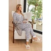 image:imageEkouaer Pajamas for Women Set 2 Piece Lounge Set Short Sleeve Pjs Joggers Long Pants Sleepwear with PocketsPink Star