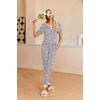 image:imageEkouaer Pajamas for Women Set 2 Piece Lounge Set Short Sleeve Pjs Joggers Long Pants Sleepwear with PocketsPink Star