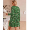 image:imageEkouaer Pajamas for Women Set 3 Piece Lounge Set Soft Pajama Sets Waffle Knit Tank Top and Shorts Cardigan with Pockets SXXLGreen Christmas Pattern