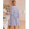 image:imageEkouaer Pajamas for Women Set 3 Piece Lounge Set Soft Pajama Sets Waffle Knit Tank Top and Shorts Cardigan with Pockets SXXLPurple Tie Dye