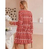 image:imageEkouaer Pajamas for Women Set 3 Piece Lounge Set Soft Pajama Sets Waffle Knit Tank Top and Shorts Cardigan with Pockets SXXLRed Christmas Pattern
