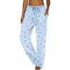 image:imageEkouaer Women Pajama Pants Comfy Pj Bottom with Pockets Stretch Plaid SleepwearCherry Blue Plaid