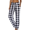 image:imageEkouaer Women Pajama Pants Comfy Pj Bottom with Pockets Stretch Plaid SleepwearClassic Black and White Plaid