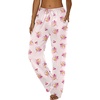image:imageEkouaer Women Pajama Pants Comfy Pj Bottom with Pockets Stretch Plaid SleepwearLove Teddy Bear