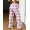 image:imageEkouaer Women Pajama Pants Comfy Pj Bottom with Pockets Stretch Plaid SleepwearPink and White Plaid