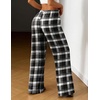 image:imageEkouaer Women Pajama Pants Comfy Pj Bottom with Pockets Stretch Plaid SleepwearPlaid 4