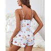 image:imageEkouaer Womens Pajama Sets Sleeveless Pj Set 2 Piece V Neck Adjustable Cami Tops Drawstring Shorts Lingerie SleepwearZteddy Bear