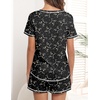 image:imageEkouaer Womens Pajamas Sets Short Sleeve Pjs Two Piece Sleepwear Casual Lounge Sets With PocketsBlack Cat