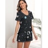 image:imageEkouaer Womens Pajamas Sets Short Sleeve Pjs Two Piece Sleepwear Casual Lounge Sets With PocketsBlack Moon