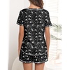 image:imageEkouaer Womens Pajamas Sets Short Sleeve Pjs Two Piece Sleepwear Casual Lounge Sets With PocketsBlack Moon Star