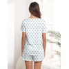 image:imageEkouaer Womens Pajamas Sets Short Sleeve Pjs Two Piece Sleepwear Casual Lounge Sets With PocketsBlue Bow