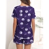 image:imageEkouaer Womens Pajamas Sets Short Sleeve Pjs Two Piece Sleepwear Casual Lounge Sets With PocketsBlue Moon