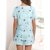 image:imageEkouaer Womens Pajamas Sets Short Sleeve Pjs Two Piece Sleepwear Casual Lounge Sets With PocketsBlue Moon Star