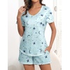image:imageEkouaer Womens Pajamas Sets Short Sleeve Pjs Two Piece Sleepwear Casual Lounge Sets With PocketsBlue Moon Star
