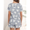 image:imageEkouaer Womens Pajamas Sets Short Sleeve Pjs Two Piece Sleepwear Casual Lounge Sets With PocketsCat