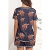 image:imageEkouaer Womens Pajamas Sets Short Sleeve Pjs Two Piece Sleepwear Casual Lounge Sets With PocketsCow Leopard