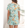 image:imageEkouaer Womens Pajamas Sets Short Sleeve Pjs Two Piece Sleepwear Casual Lounge Sets With PocketsGreen Floral